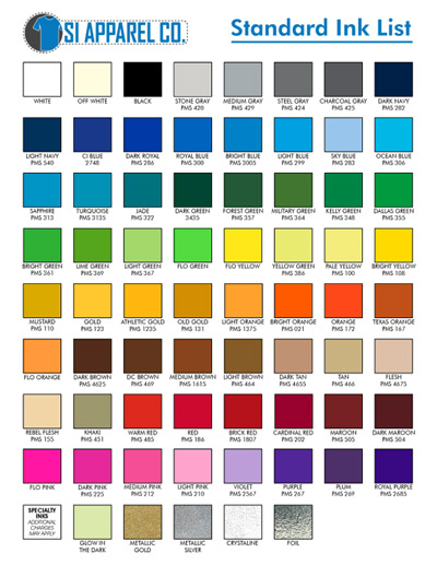 SIA Color Chart